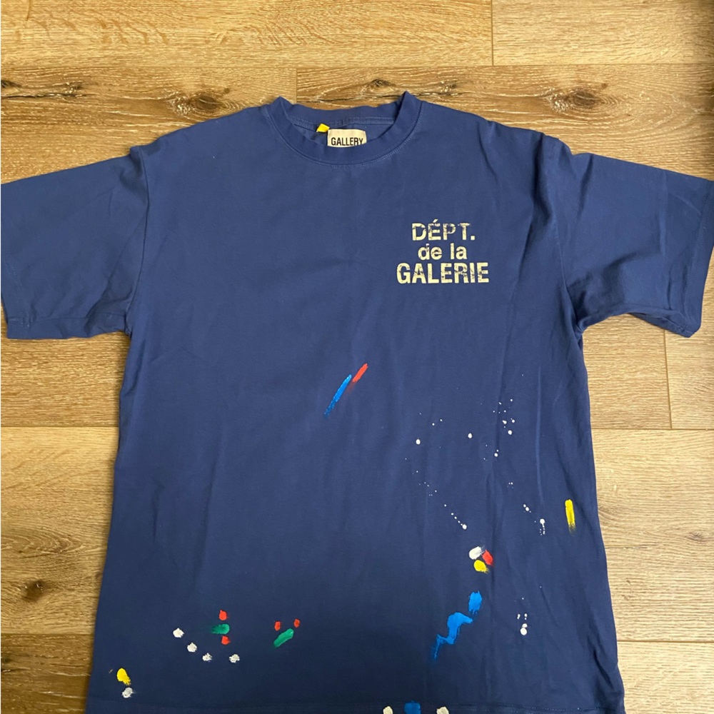 Gallery Dept Blue Tee with Colorful Graphic Details